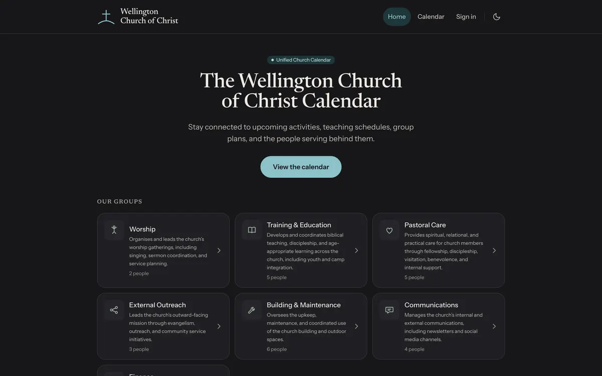 Wellington Church of Christ, a project built by Kraft Digital
